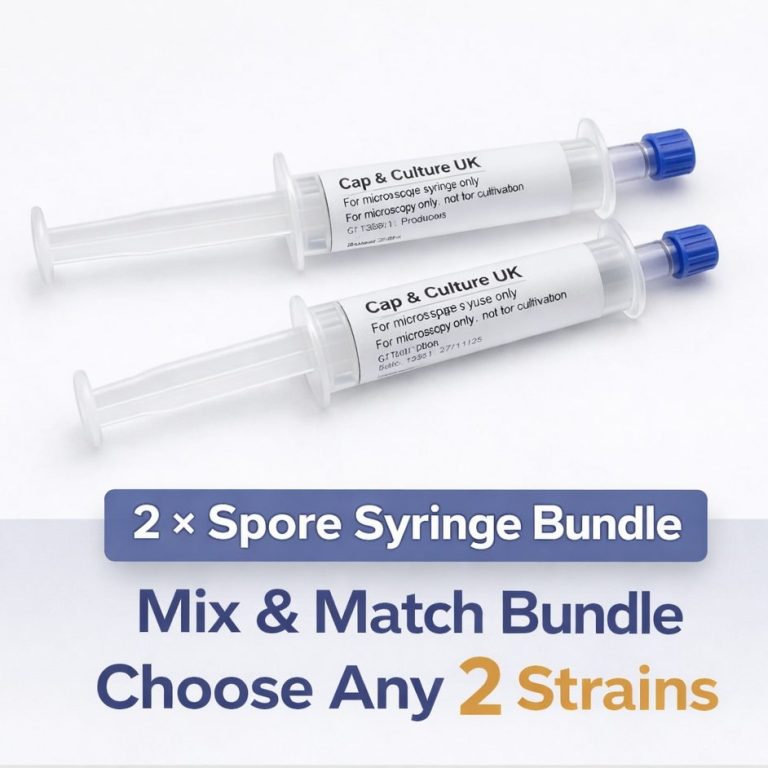 2x spore syringe bundle UK mix and match strains.