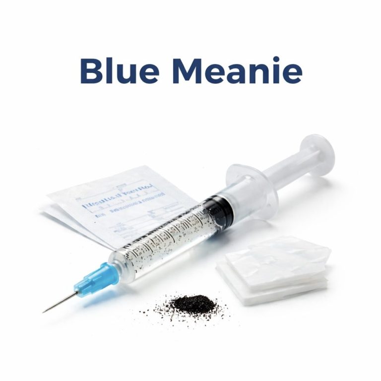 Blue Meanie spore syringe for microscopy |Cap and Culture UK